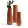 Aluminium Outdoor Vasen In Terrakotta Im 3er-Set - Louis Set Orange