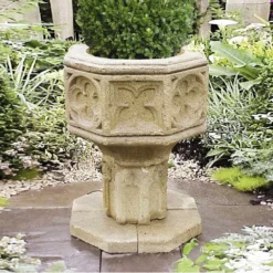 Antikes Steinguss Garten Pflanzgefäß - Clichy