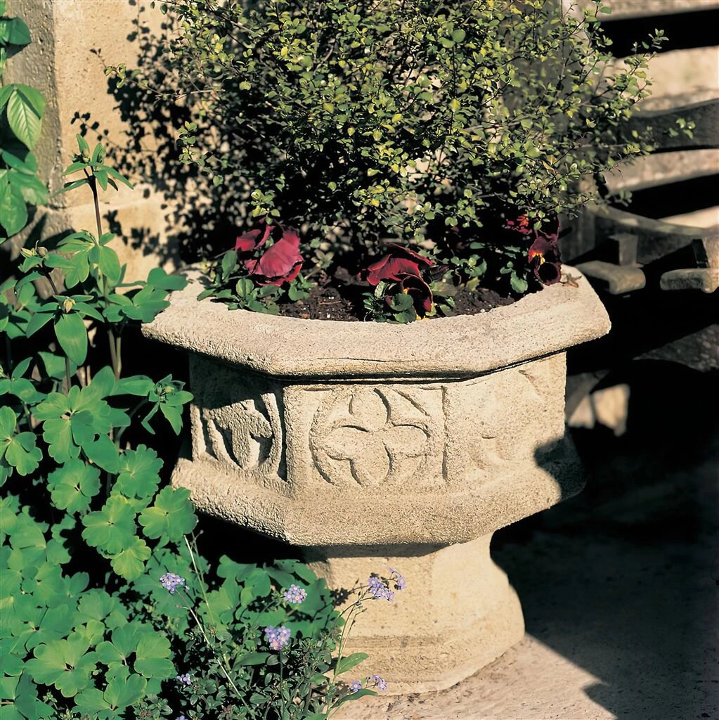 Antikes Steinguss Pflanzgefäß - Valence 2 Antikes Steinguss Pflanzgefäß - Valence – Bild 2