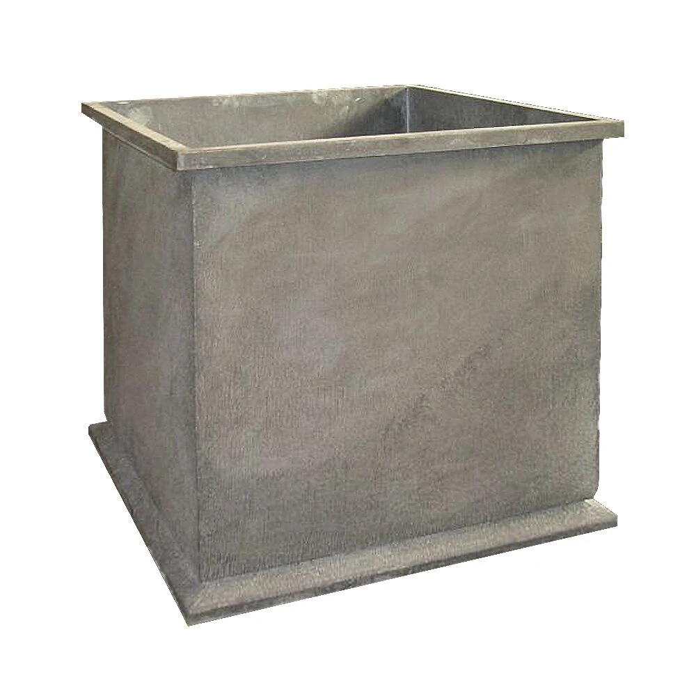 Eckiges Metall Pflanzgefäß In Grau Im Würfeldesign - Phelo Finare 2 Eckiges Metall Pflanzgefäß In Grau Im Würfeldesign - Phelo Finare – Bild 2