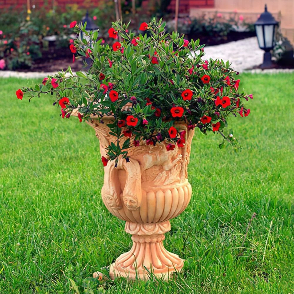 Eindrucksvolle Pflanzamphore Mit Tier Relief Aus Steinguss - Klea 2 Eindrucksvolle Pflanzamphore Mit Tier Relief Aus Steinguss - Klea – Bild 2