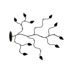 Florale Wandhalterung Für 10 Klangspiele In Braun - Aufhängung Blätter