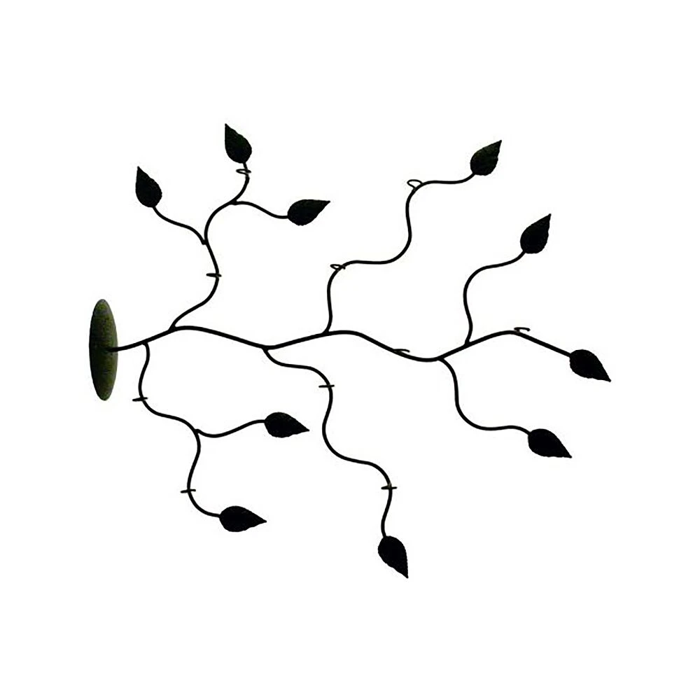 Florale Wandhalterung Für 10 Klangspiele In Braun - Aufhängung Blätter 1 Florale Wandhalterung Für 10 Klangspiele In Braun - Aufhängung Blätter