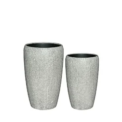 Garten Pflanzgefäße Im 2er Set - Polystone Mit Einsatz - Bobbio