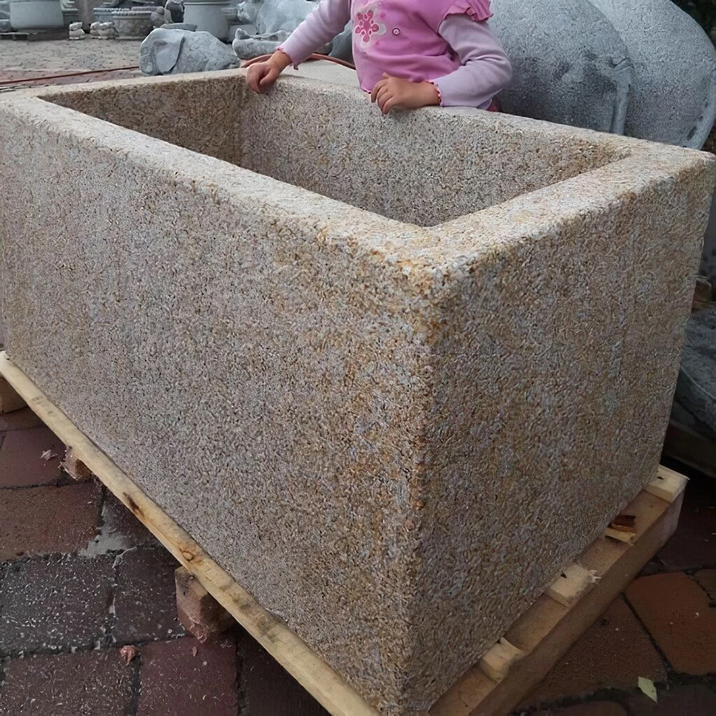 Großer Naturstein Pflanztrog - Kigali 2 Großer Naturstein Pflanztrog - Kigali – Bild 2