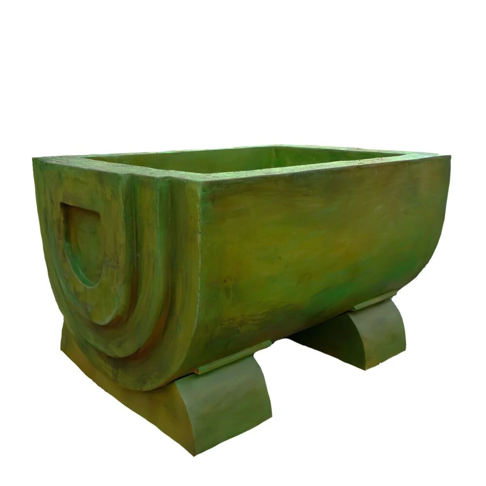 Großer Pflanztrog Aus Steinguss Für Den Garten - Verschiedene Farben - Makaria 1 Großer Pflanztrog Aus Steinguss Für Den Garten - Verschiedene Farben - Makaria