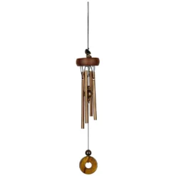 Hänge Windspiel Metall Woodstock Precious Stones Chimes - Tiger's Eye