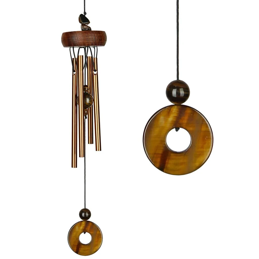 Hänge Windspiel Metall Woodstock Precious Stones Chimes - Tiger's Eye 3 Hänge Windspiel Metall Woodstock Precious Stones Chimes - Tiger's Eye – Bild 3