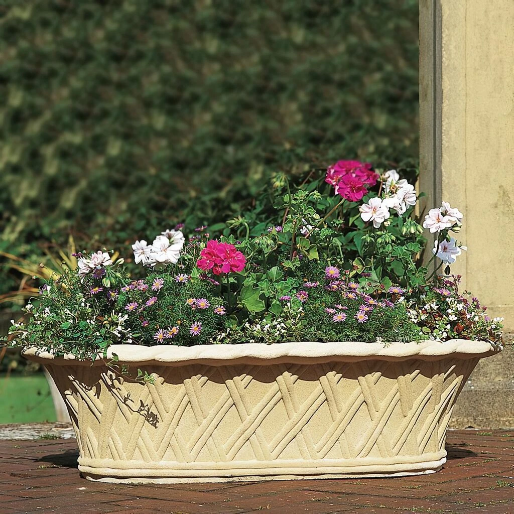 Historischer Pflanztrog Steinguss - Lympne Castle 1 Historischer Pflanztrog Steinguss - Lympne Castle