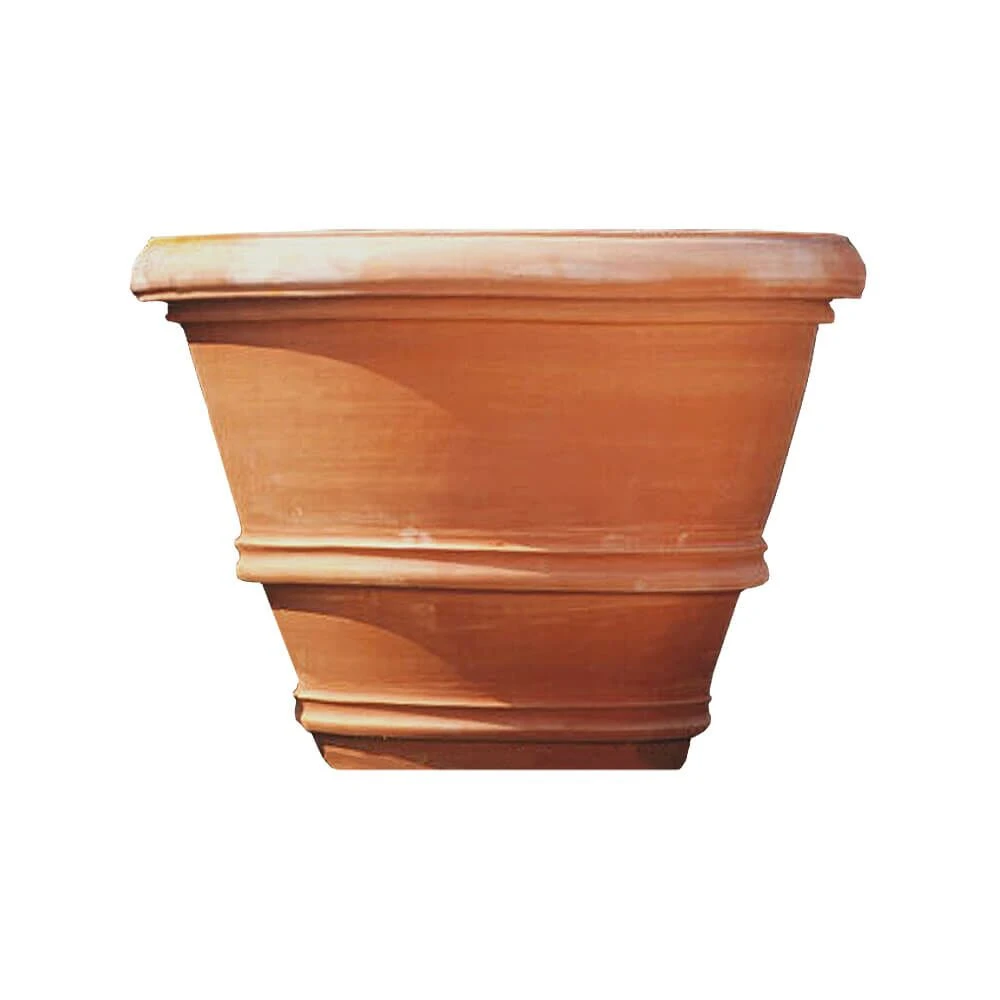 Klassischer Terrakotta Pflanzkübel - Rund - Agostino 1 Klassischer Terrakotta Pflanzkübel - Rund - Agostino