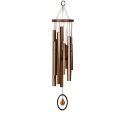 Klassisches Garten Windspiel In Bronzeoptik Aus Metall & Holz - Crystal Silence