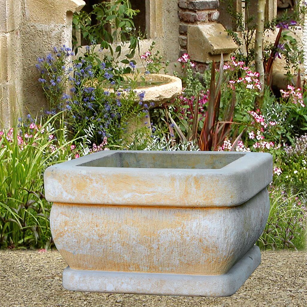 Kleiner Sandstein Pflanztrog - Slavia 1 Kleiner Sandstein Pflanztrog - Slavia