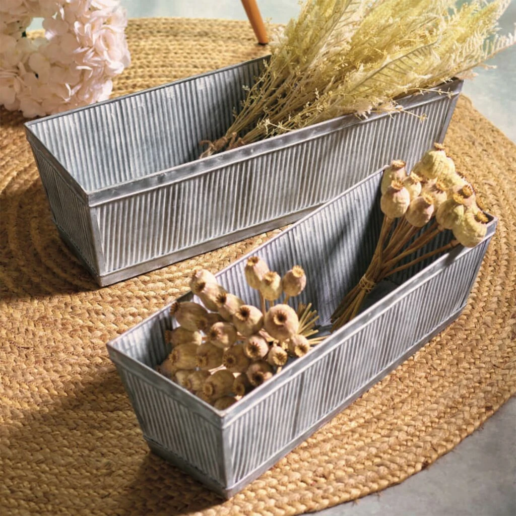 Langer Metall Blumenkasten Für Den Garten - Jerulano 2 Langer Metall Blumenkasten Für Den Garten - Jerulano – Bild 2