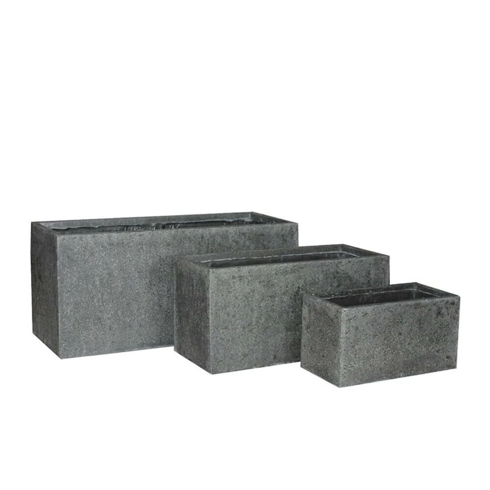 Moderne Pflanztröge Im 3er Set - Polystone Steingrau - Arzene 1 Moderne Pflanztröge Im 3er Set - Polystone Steingrau - Arzene