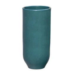 Outdoor Blumengefäß Aus Steinzeug - Rund - Hoch - Grün - Varius Verde