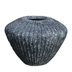 Outdoor Pflanzgefäß In Antik-Optik - Schwarz - Rund - Elnatan