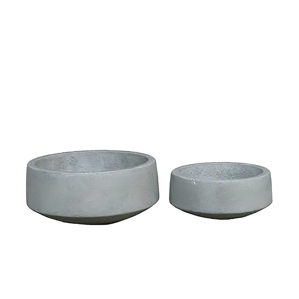 Outdoor Pflanzschale 2er Set - Glasfaser-Beton - Villago 1 Outdoor Pflanzschale 2er Set - Glasfaser-Beton - Villago