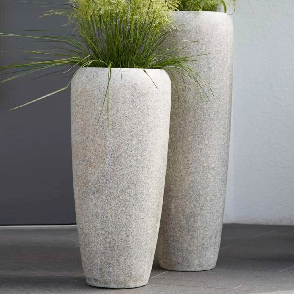 Outdoor Pflanzvase Aus Polystone In Steinoptik - Fiumalbo 1 Outdoor Pflanzvase Aus Polystone In Steinoptik - Fiumalbo
