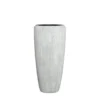 Outdoor Pflanzvase Mit Rillenoptik - Hellgrau - Polystone - Suvereto