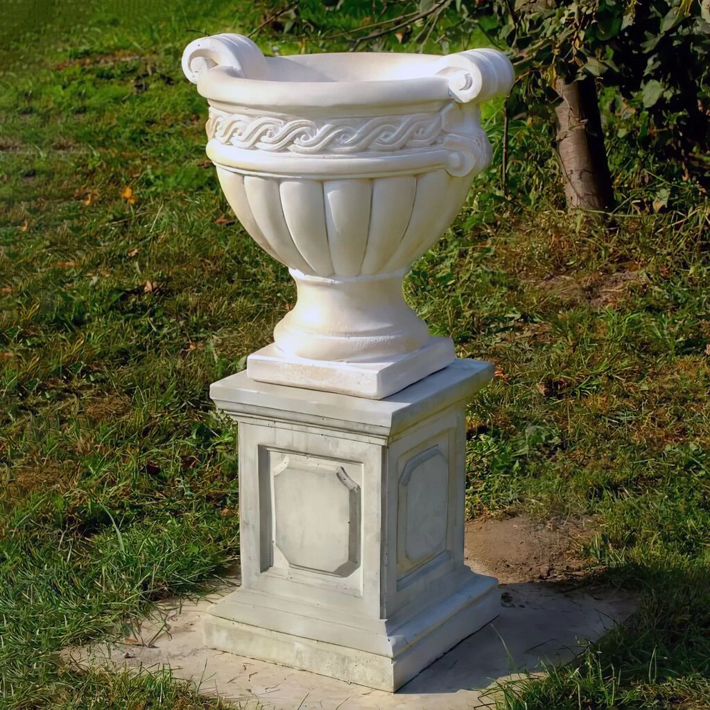 Pflanzgefäß Im Griechischen Antik Stil - Runde Steinguss Amphore - Laureano 2 Pflanzgefäß Im Griechischen Antik Stil - Runde Steinguss Amphore - Laureano – Bild 2