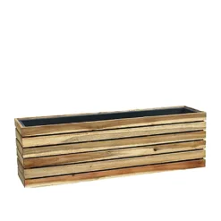 Pflanzkasten Aus Akazienholz Mit Einsatz - Eckig - Duma