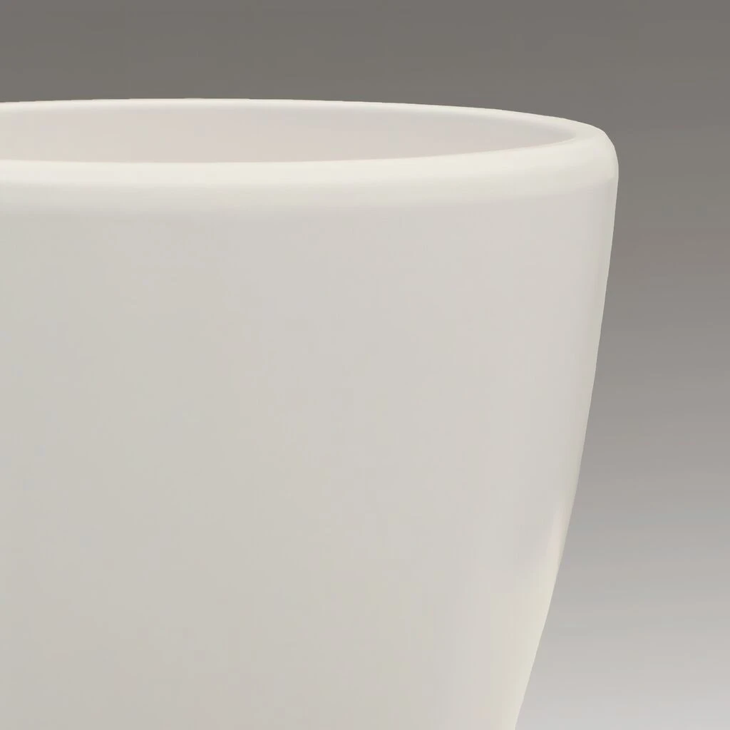 Pflanztrog Für Draußen - Steinzeug Winterfest - Rund - Elfenbein - Akaste Alba 2 Pflanztrog Für Draußen - Steinzeug Winterfest - Rund - Elfenbein - Akaste Alba – Bild 2