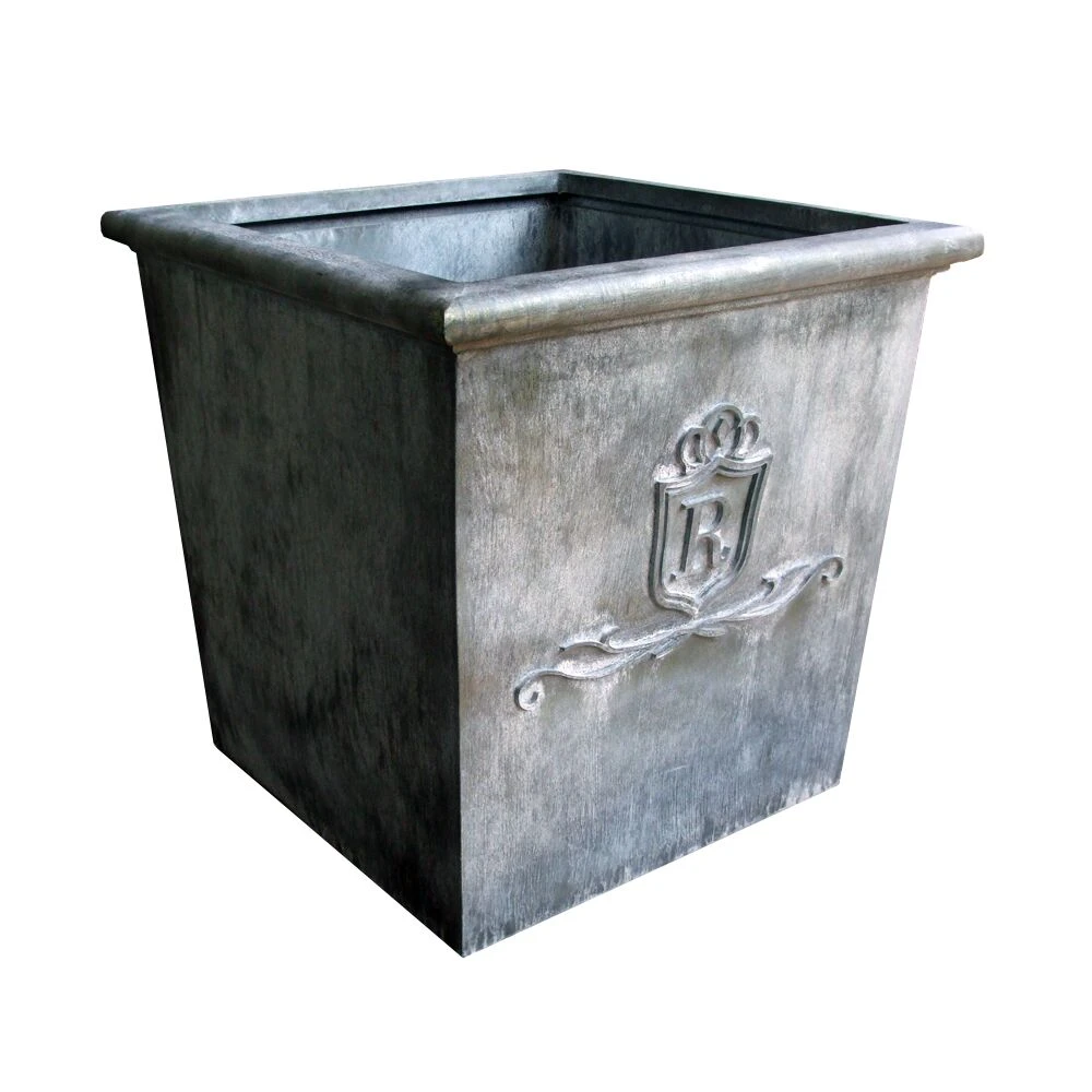 Pyramidenförmiger Pflanzkübel Mit Logo Royal Aus Metall - Rusicano 1 Pyramidenförmiger Pflanzkübel Mit Logo Royal Aus Metall - Rusicano