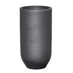 Runde Gartenvase In Anthrazit - Steinzeug Frostfest - Zeitlos - Varius Niger