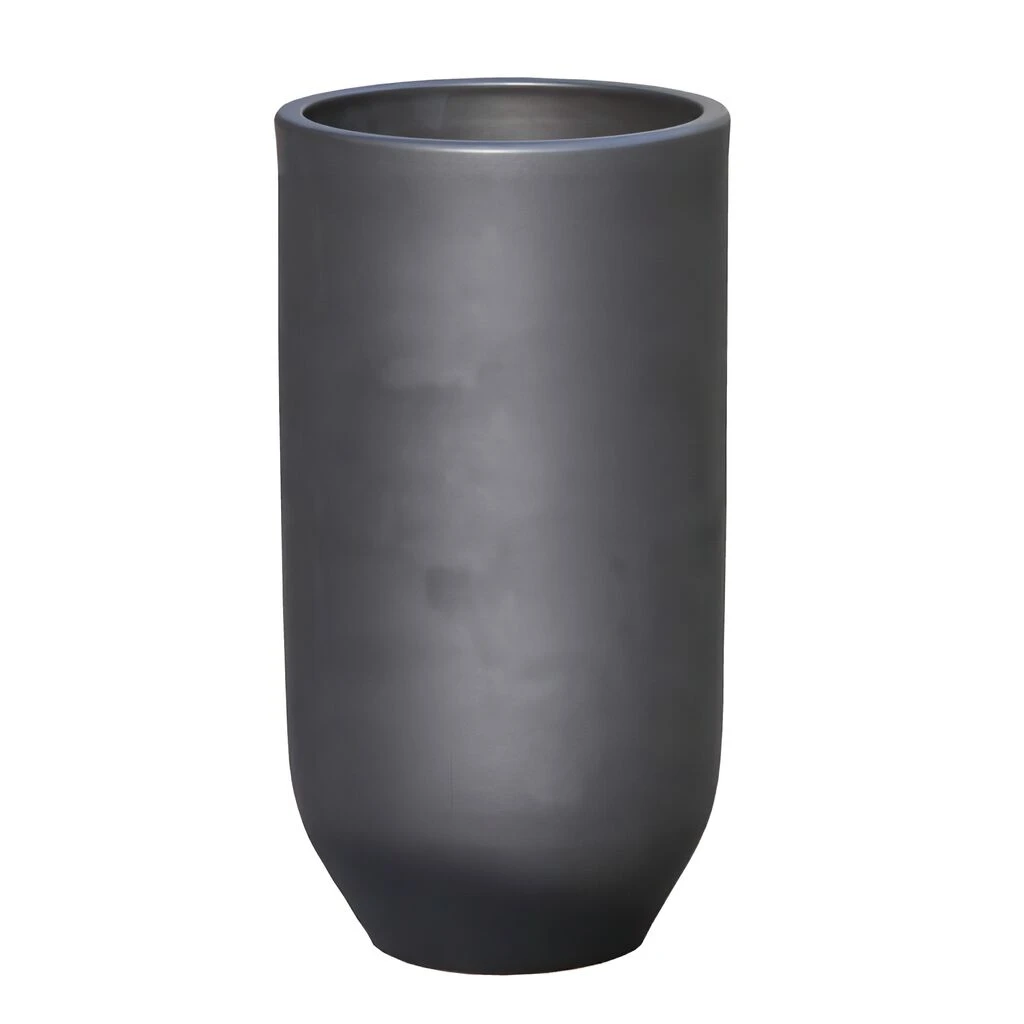 Runde Gartenvase In Anthrazit - Steinzeug Frostfest - Zeitlos - Varius Niger 1 Runde Gartenvase In Anthrazit - Steinzeug Frostfest - Zeitlos - Varius Niger