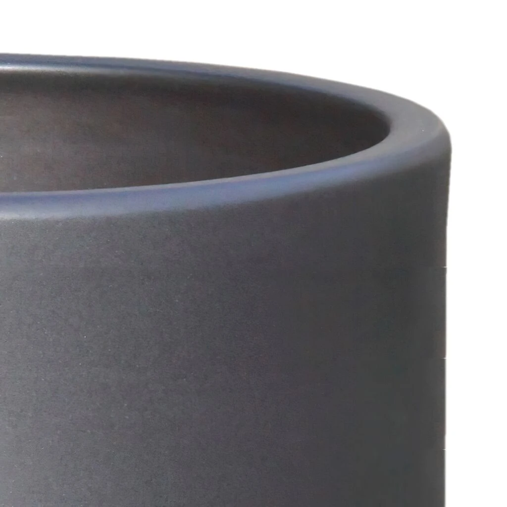 Runde Gartenvase In Anthrazit - Steinzeug Frostfest - Zeitlos - Varius Niger 2 Runde Gartenvase In Anthrazit - Steinzeug Frostfest - Zeitlos - Varius Niger – Bild 2