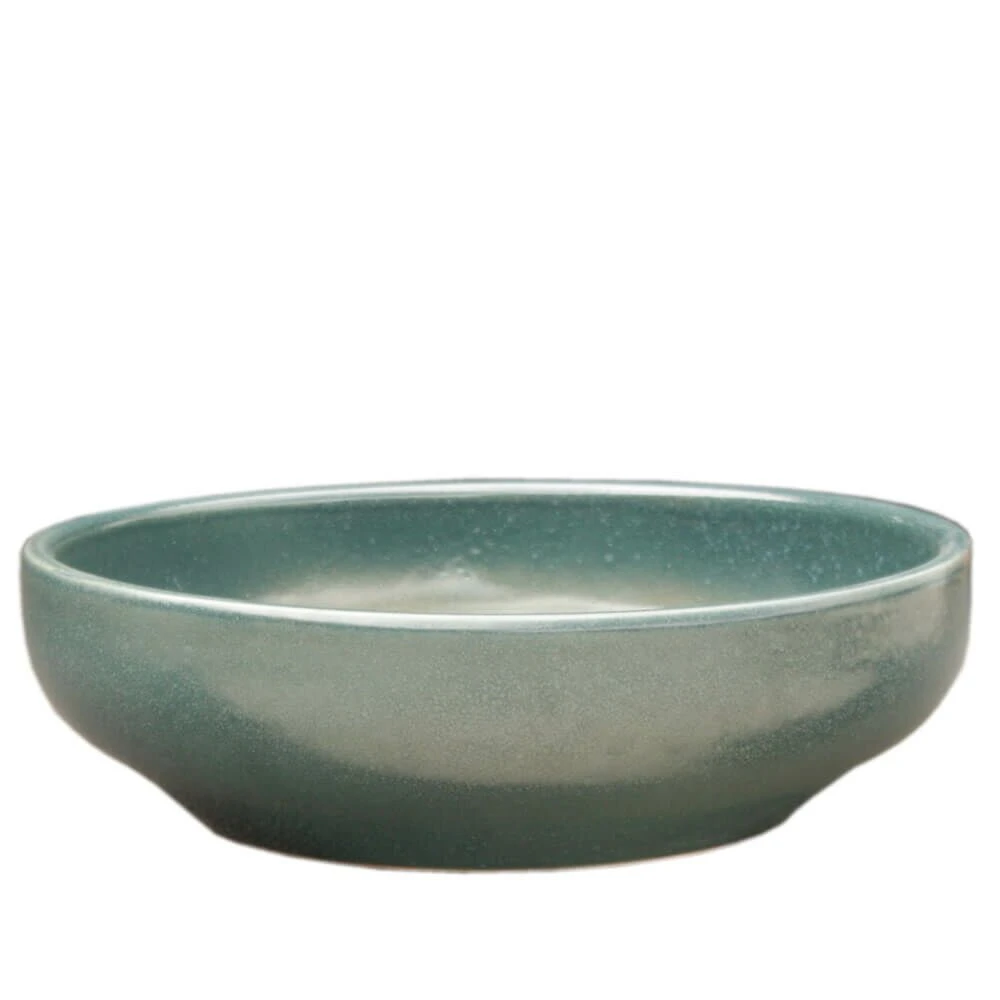 Runde Pflanz- Oder Brunnenschale In Grün - Steinzeug Frostfest - Altus Verde 1 Runde Pflanz- Oder Brunnenschale In Grün - Steinzeug Frostfest - Altus Verde