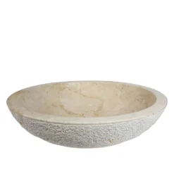 Runde Pflanzschale Aus Marmor Für Den Garten - Dika