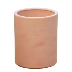 Runder Blumentopf Aus Steinzeug - Winterfest - Terrakotta - Ovare Terra Hell