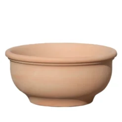 Runder Blumentopf Für Garten & Terrasse - Steinzeug Winterfest - Terrakotta - Pleione Terra Hell