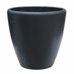 Runder Blumentopf Outdoor - Anthrazit - Steinzeug Frostsicher - Akaste Niger