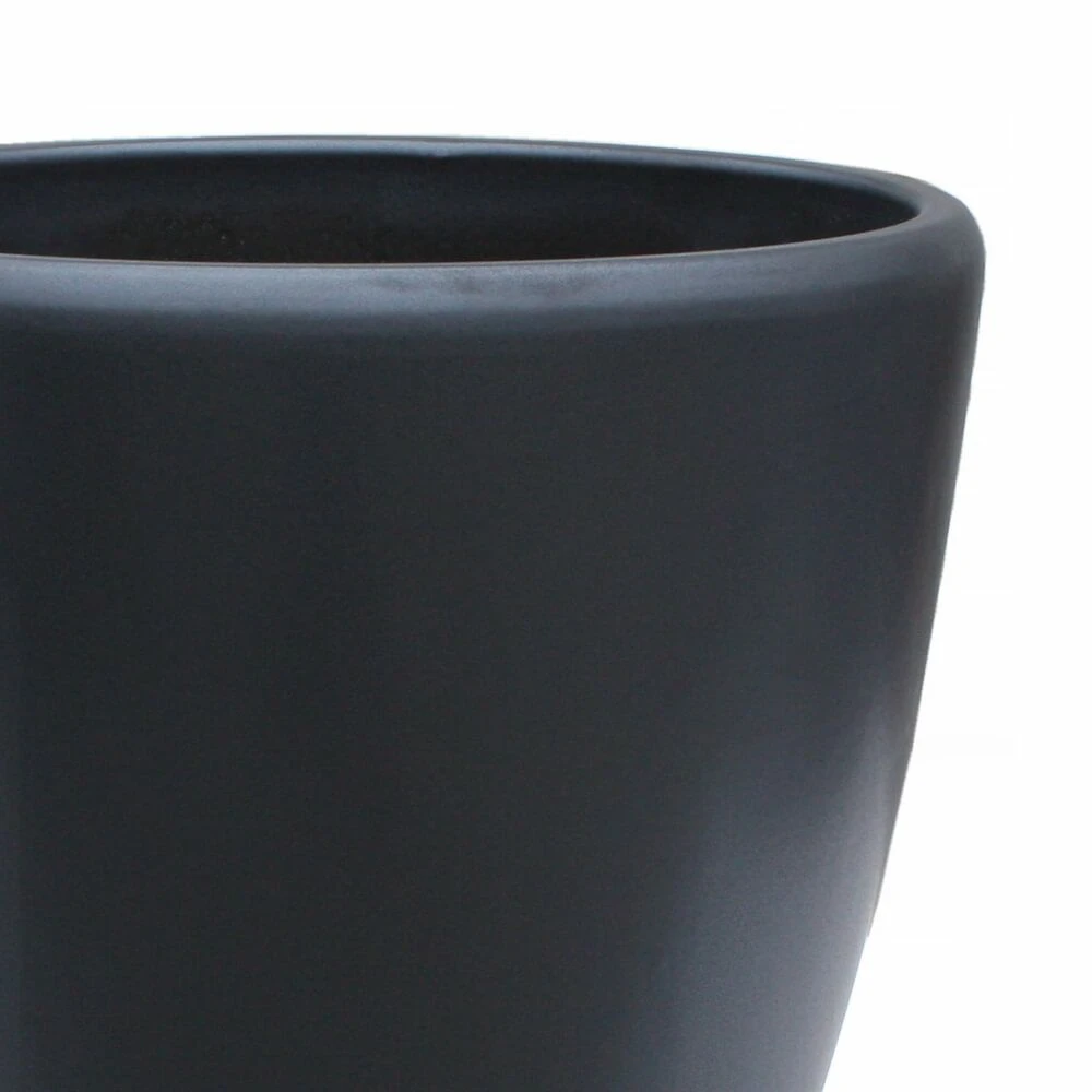 Runder Blumentopf Outdoor - Anthrazit - Steinzeug Frostsicher - Akaste Niger 2 Runder Blumentopf Outdoor - Anthrazit - Steinzeug Frostsicher - Akaste Niger – Bild 2