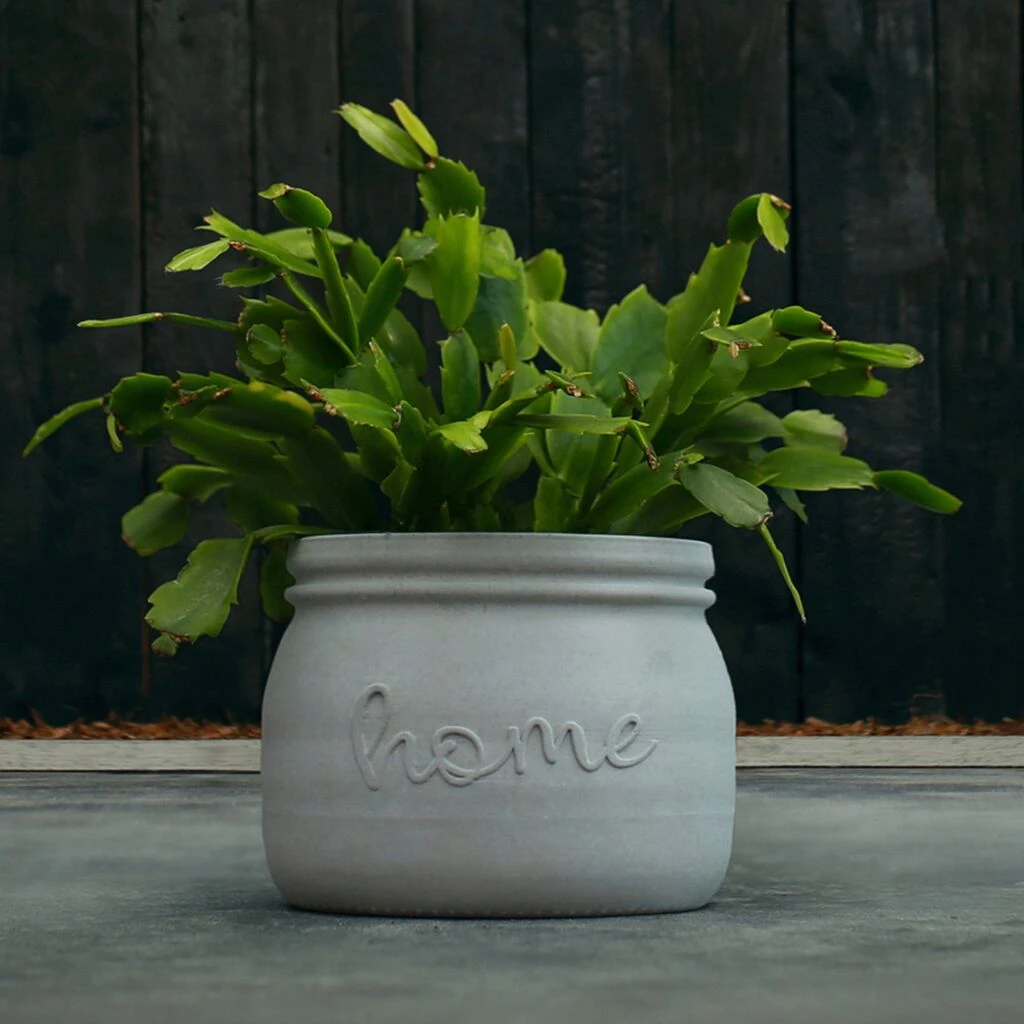 Runder Home-Blumentopf Aus Beton Im Klassischen Design - Mondrin 2 Runder Home-Blumentopf Aus Beton Im Klassischen Design - Mondrin – Bild 2