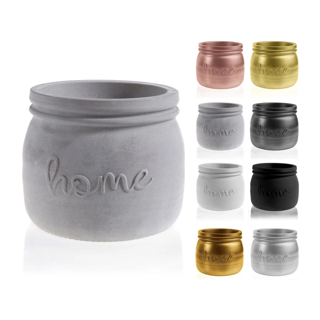 Runder Home-Blumentopf Aus Beton Im Klassischen Design - Mondrin 4 Runder Home-Blumentopf Aus Beton Im Klassischen Design - Mondrin – Bild 4