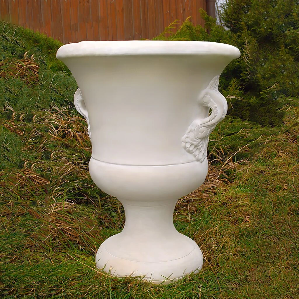 Schlichte Gartenamphore Zum Bepflanzen Mit Dekorativen Griffen - Kasandra 1 Schlichte Gartenamphore Zum Bepflanzen Mit Dekorativen Griffen - Kasandra