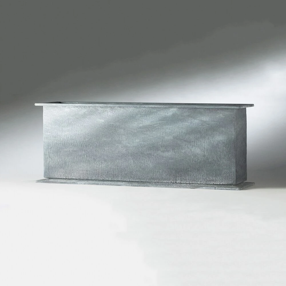 Schmales Pflanzgefäß Aus Metall - Niedrig - Grau & Rost - Primona 1 Schmales Pflanzgefäß Aus Metall - Niedrig - Grau & Rost - Primona