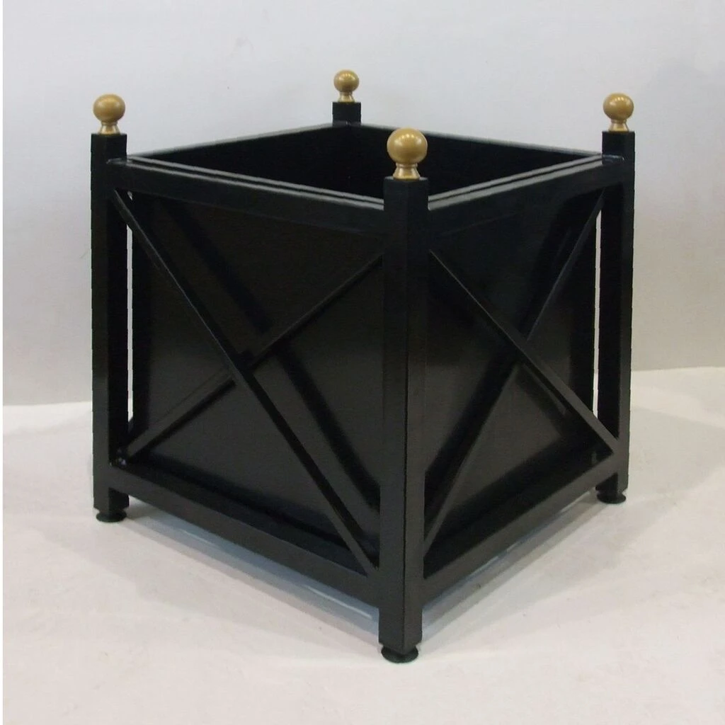 Schwarzer Metall Pflanzkübel Mit Goldenen Finals - Libro Boma 1 Schwarzer Metall Pflanzkübel Mit Goldenen Finals - Libro Boma