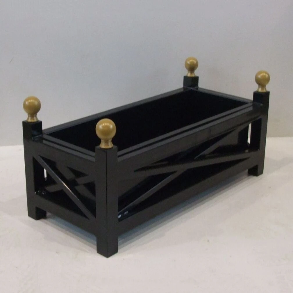 Schwarzer Metall Pflanzkübel Mit Goldenen Finals - Libro Boma 2 Schwarzer Metall Pflanzkübel Mit Goldenen Finals - Libro Boma – Bild 2