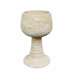 Steinguss Gartengefäß - Kelch Mit Stiel Für Pflanzen Und Blumen - Kalis