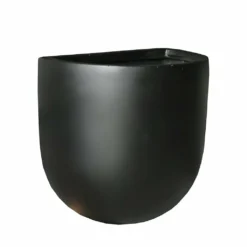 Wand-Pflanzgefäß Aus Polystone - Matt Schwarz - Teondo