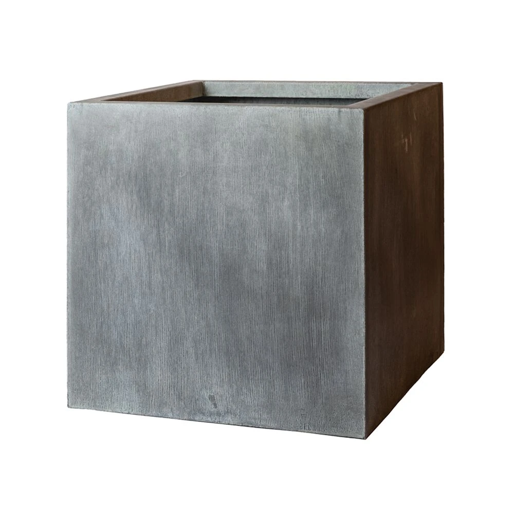 Wetterfestes Kubus Pflanzgefäß In Grau Oder Rost - Geramona 2 Wetterfestes Kubus Pflanzgefäß In Grau Oder Rost - Geramona – Bild 2