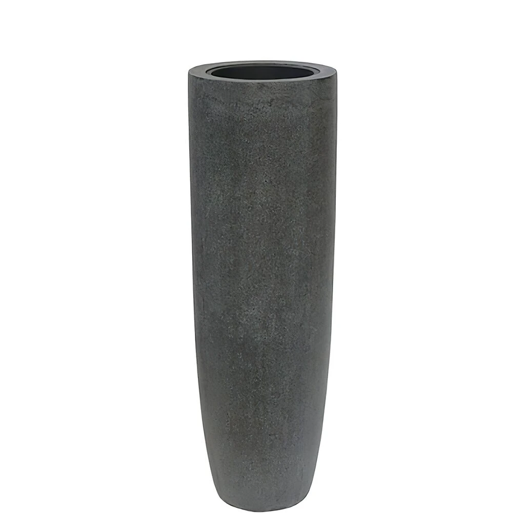 XXL Outdoor Pflanzvase Aus Polystone - Grau - Mezzano 1 XXL Outdoor Pflanzvase Aus Polystone - Grau - Mezzano