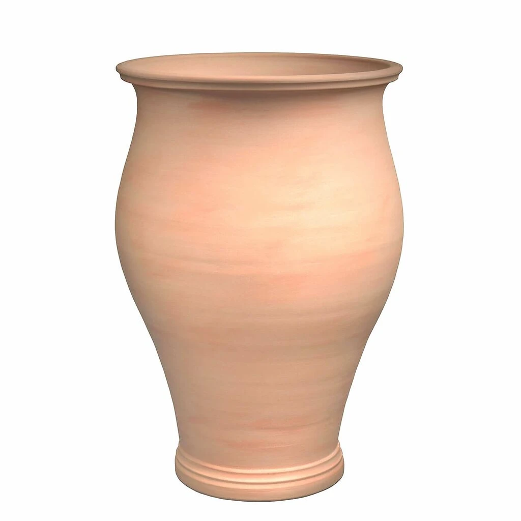 XXL Pflanzgefäß Aus Steinzeug - Terrakotta - Elegante Form - Frostsicher - Rund - Fabulosa Terra Hell 1 XXL Pflanzgefäß Aus Steinzeug - Terrakotta - Elegante Form - Frostsicher - Rund - Fabulosa Terra Hell