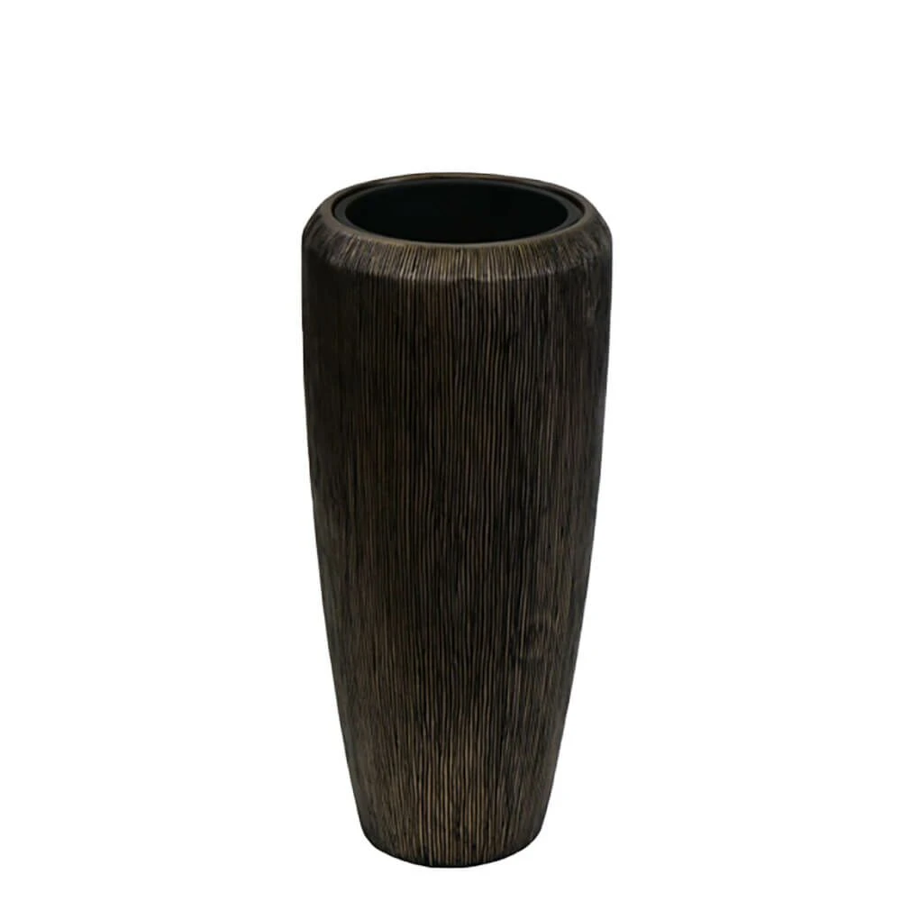 XXL Pflanzvase Aus Polystone - Mit Einsatz- Indoor - Bronze - Rund - Robel 2 XXL Pflanzvase Aus Polystone - Mit Einsatz- Indoor - Bronze - Rund - Robel – Bild 2