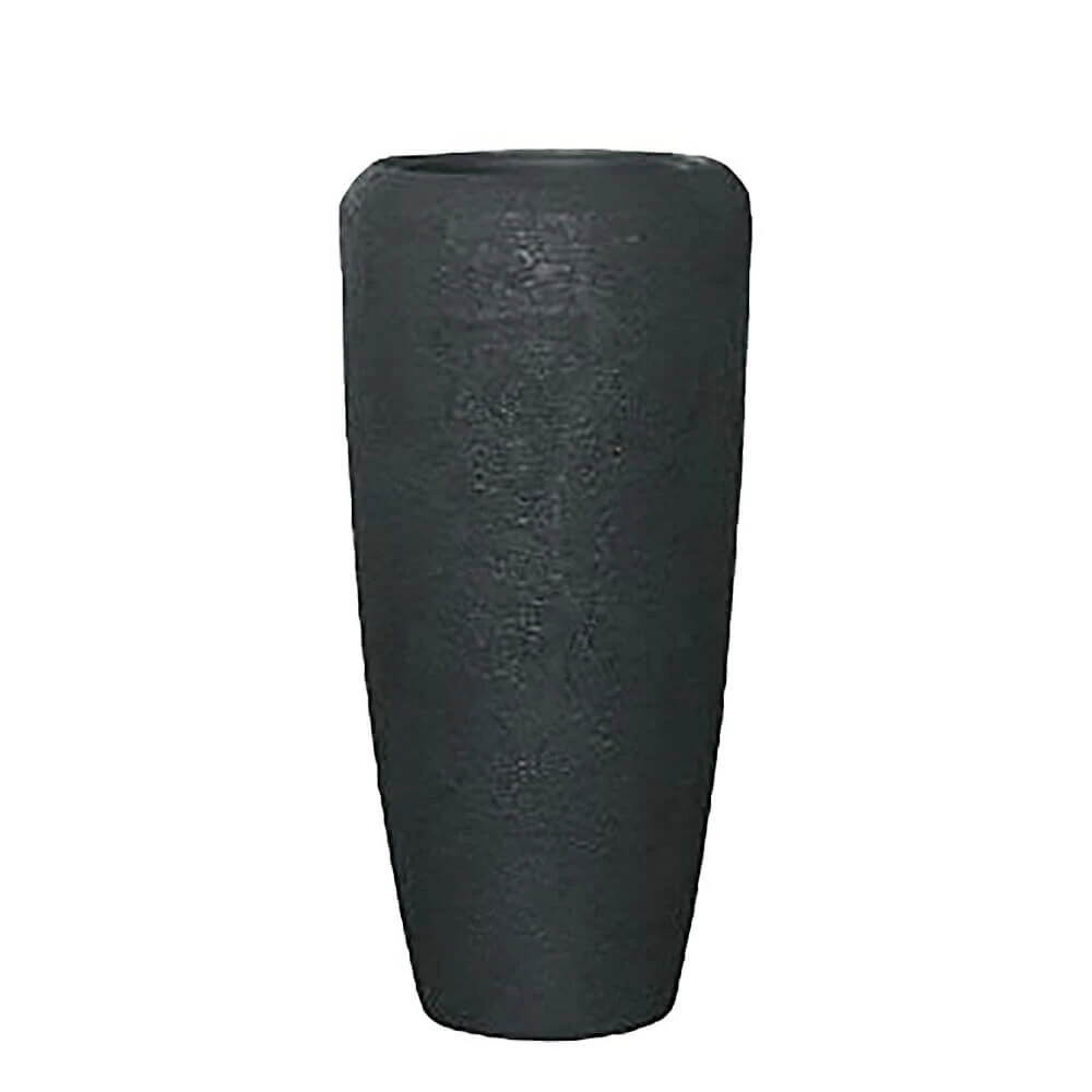 XXL Pflanzvase Aus Polystone - Schwarz - Mit Einsatz - Lindiwe 2 XXL Pflanzvase Aus Polystone - Schwarz - Mit Einsatz - Lindiwe – Bild 2