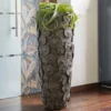 XXL Vase Mit Einsatz - Polystone - Grau - Indoor - Rund - Semere